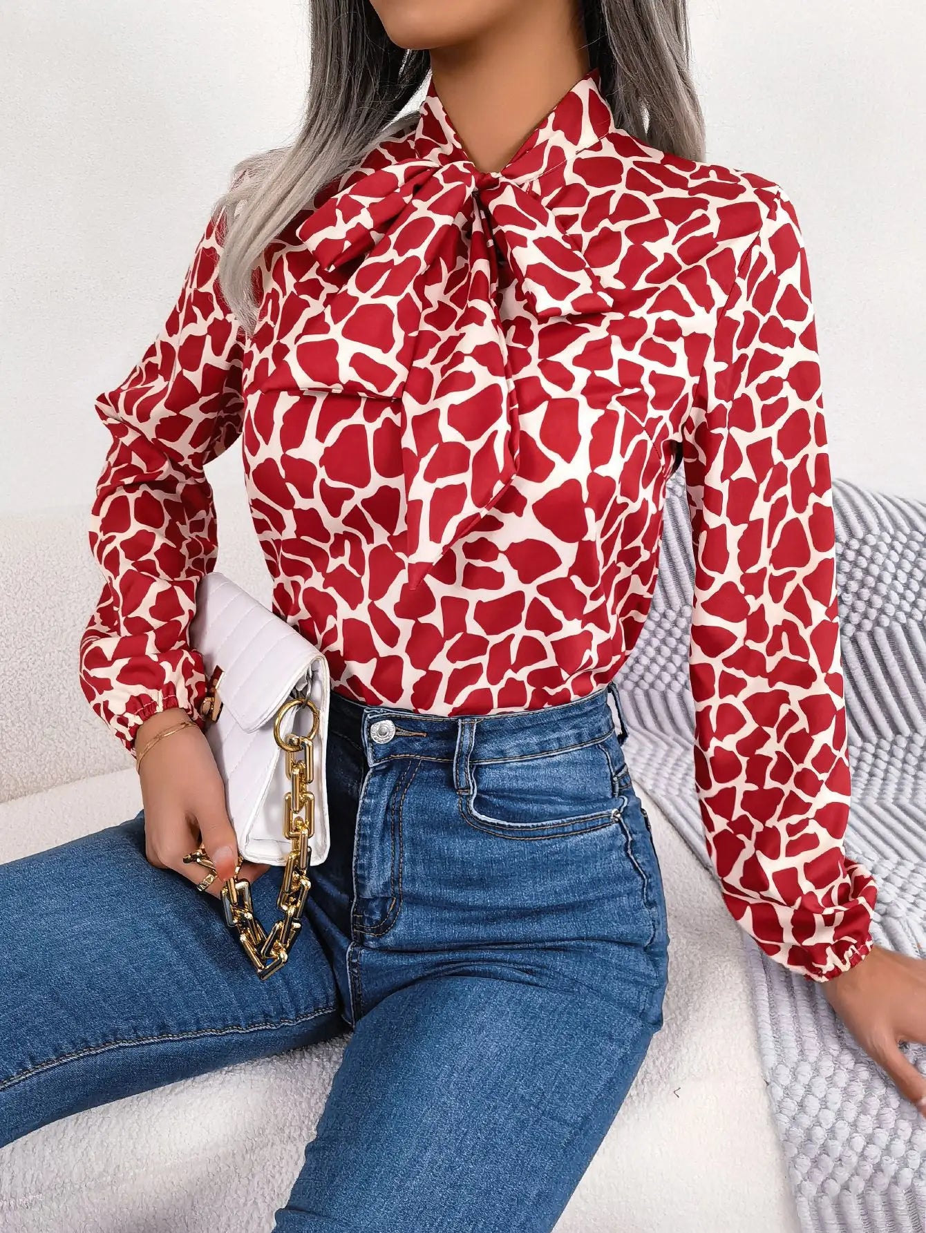 Fierce Luxe - Elegant Leopard Print Blouse