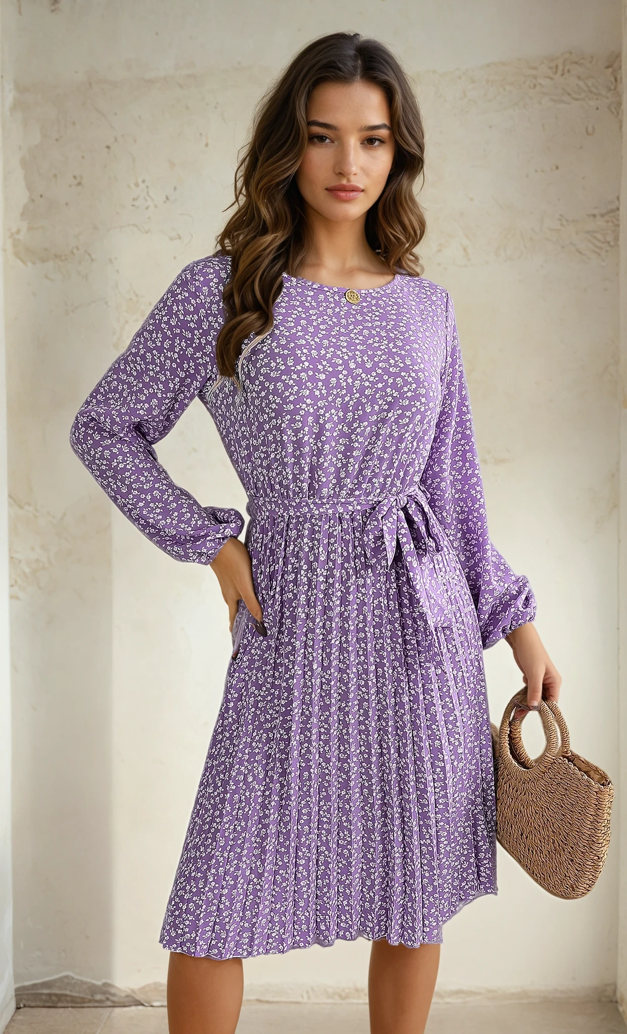 Fleur de Luxe - 2025 Spring/Summer Floral Print Dress