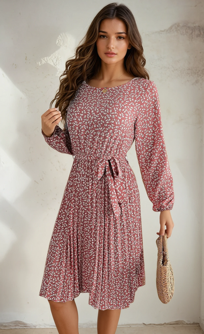 Fleur de Luxe - 2025 Spring/Summer Floral Print Dress