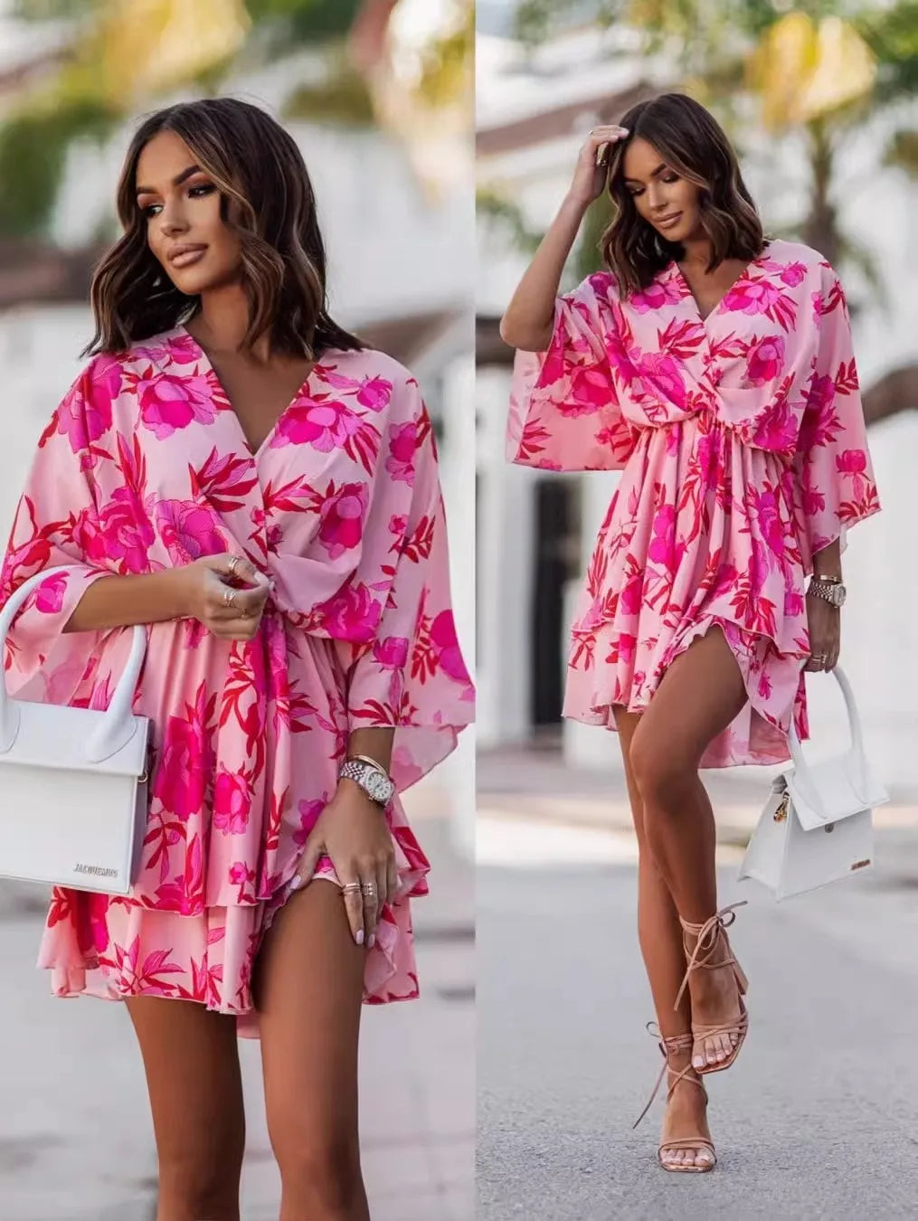 Graceful Bloom - Spring Mini Dress