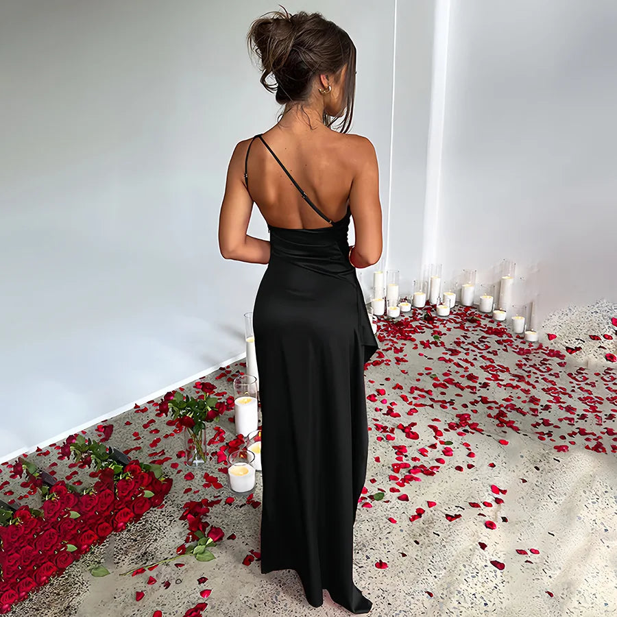 Eclipse Allure - One Shoulder Maxi Dress