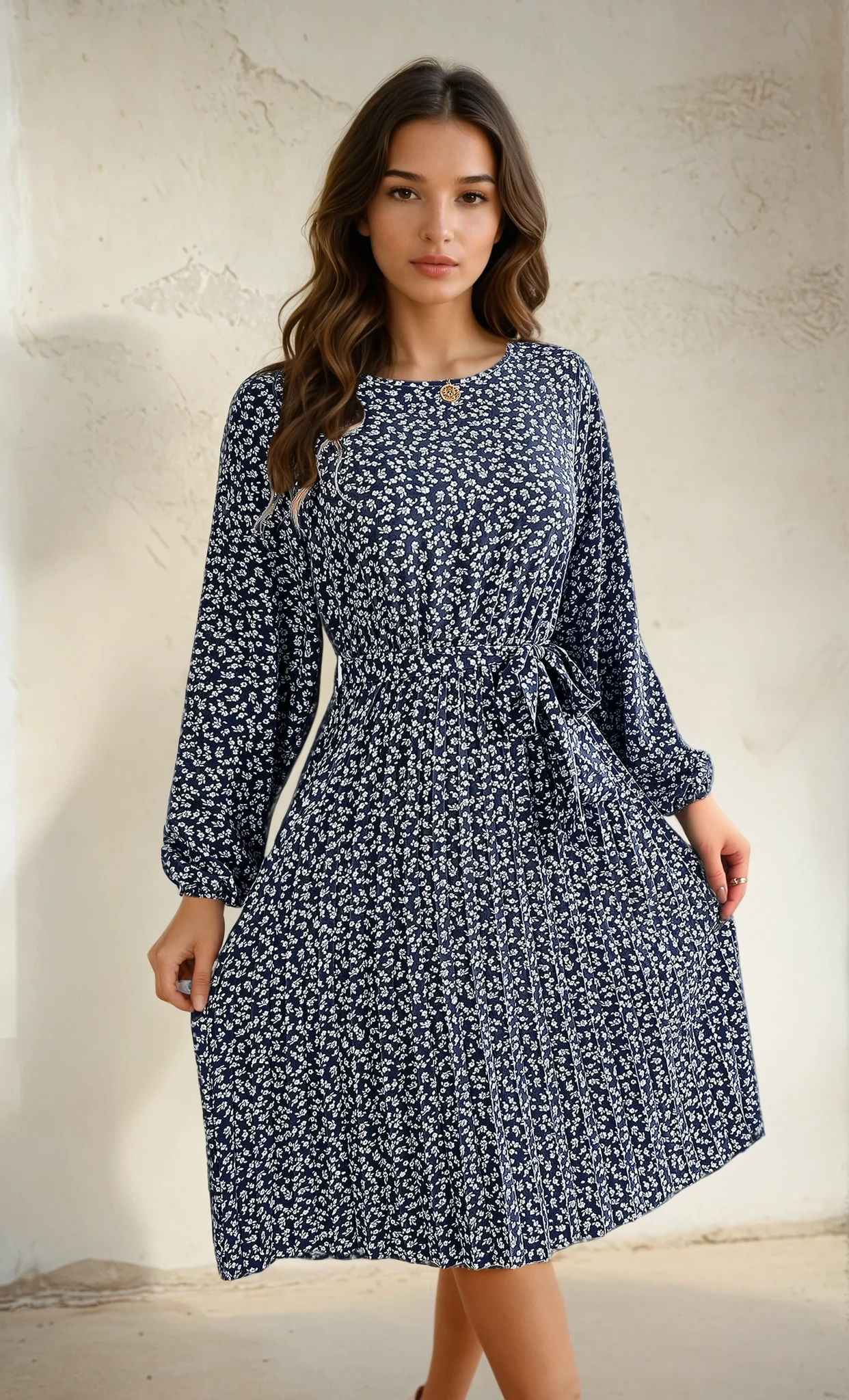 Fleur de Luxe - 2025 Spring/Summer Floral Print Dress