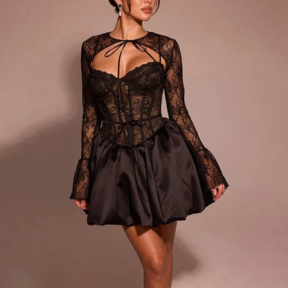 Midnight Allure Lace Dress 🌙