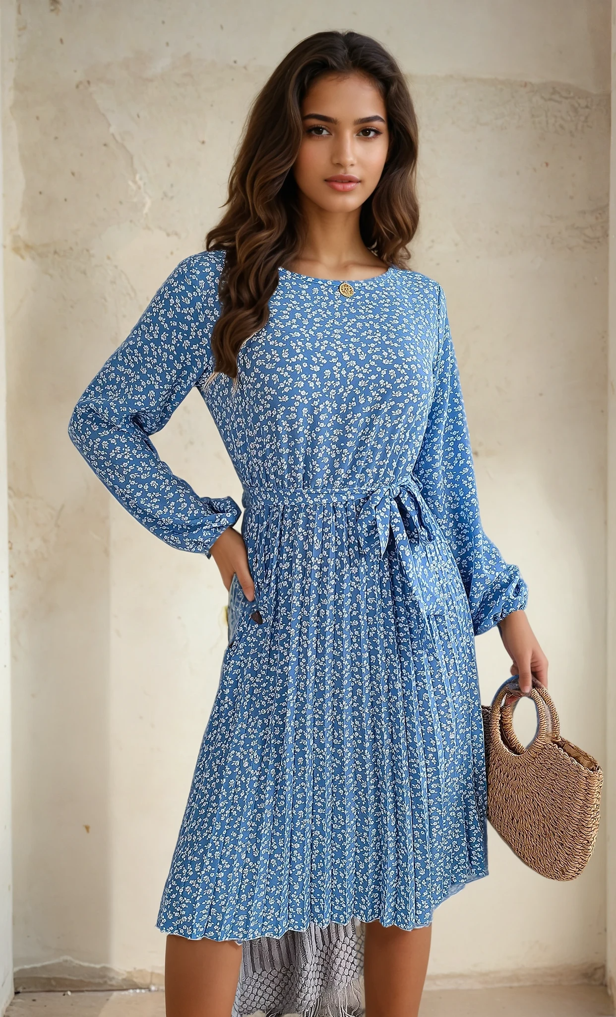 Fleur de Luxe - 2025 Spring/Summer Floral Print Dress