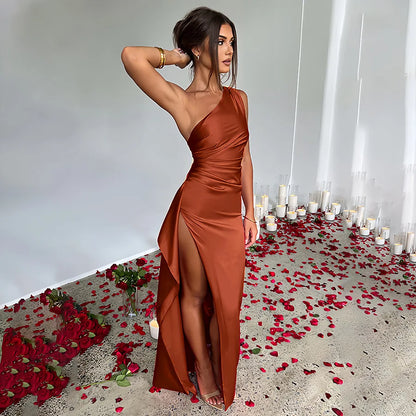 Eclipse Allure - One Shoulder Maxi Dress