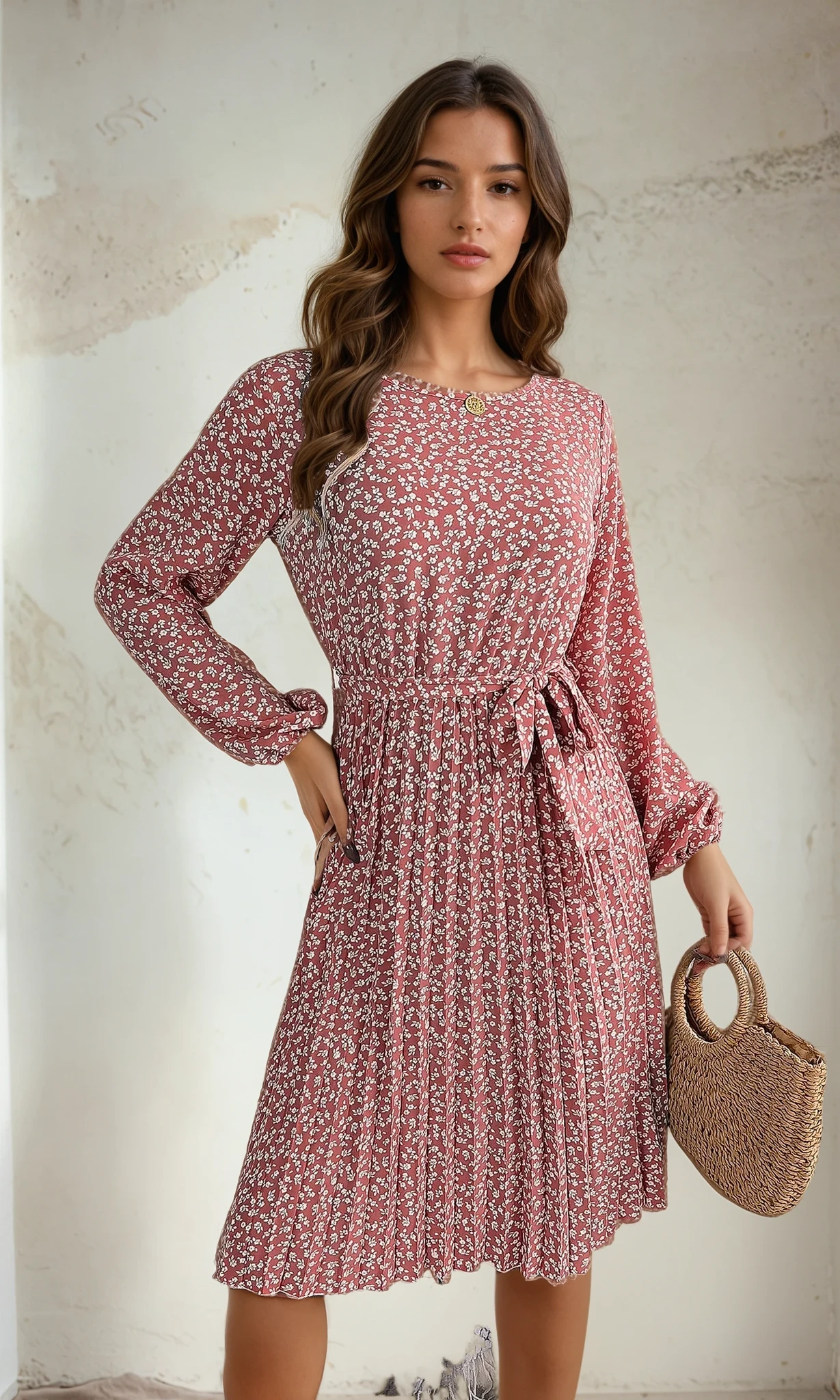 Fleur de Luxe - 2025 Spring/Summer Floral Print Dress