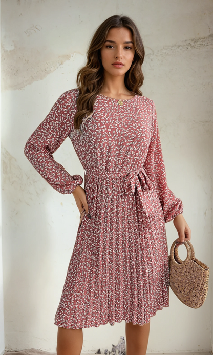Fleur de Luxe - 2025 Spring/Summer Floral Print Dress